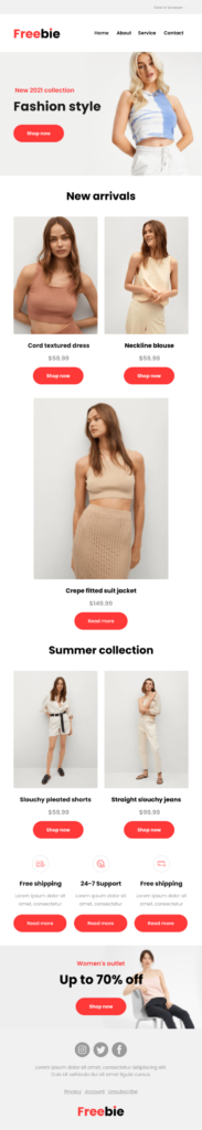 Freebie Email Template 6