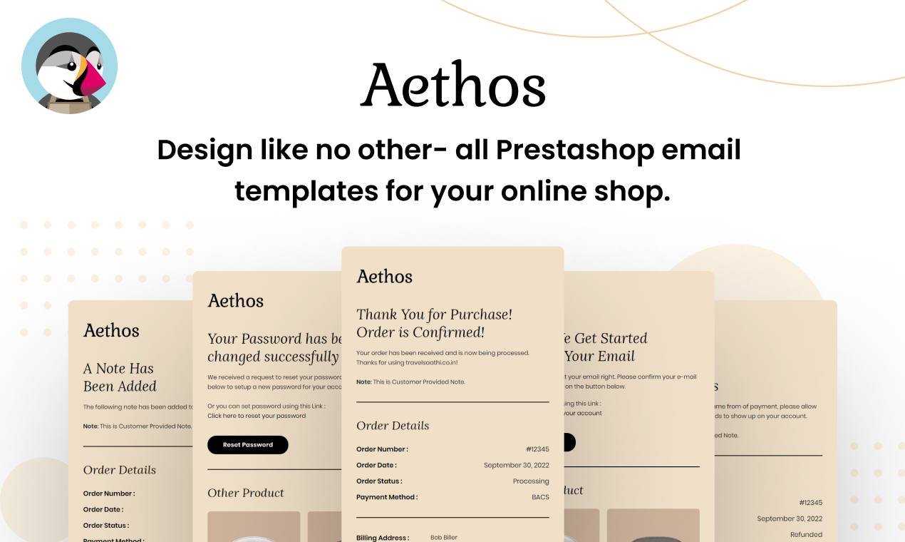 Aethos Prestashop Email Template