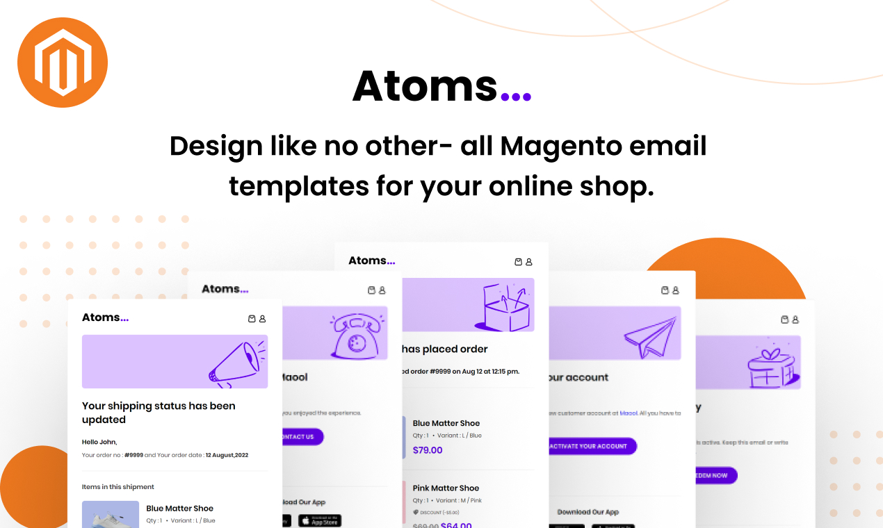 Atoms Magento Email Templates